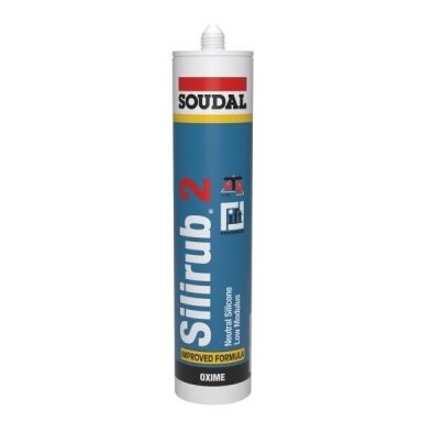 Neutralus silikono hermetikas Soudal Silirub 2
