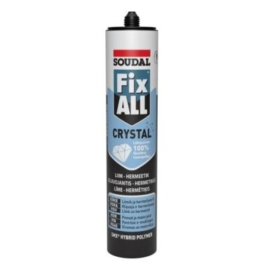 Skaidrūs klijai-hermetikas Soudal Fix ALL Crystal
